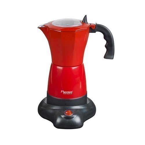 CAFETERA BESTRON MOKA AES480 6 TAZAS ROJA ELECTRIC